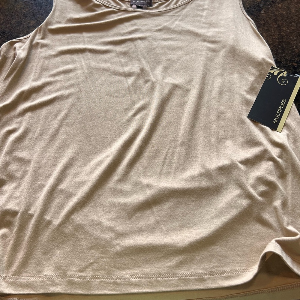 Multiples Light Tan Blouse - Picture 2 of 5